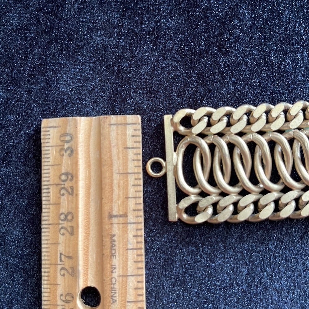 Chanel vintage logo  jewel chain link cuff bracelet - Picture 10 of 14